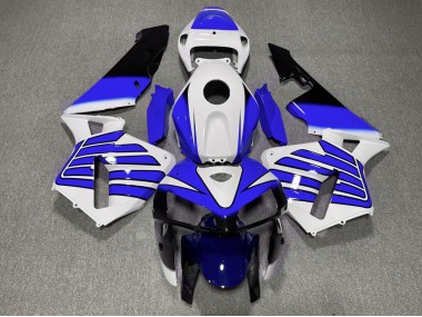 Ailes Bleu Foncé & Blanches 05-06 Honda CBR600RR Carénage Moto