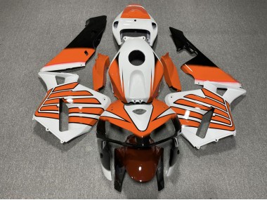 Ailes Orange & Blanches 05-06 Honda CBR600RR Carénage Moto