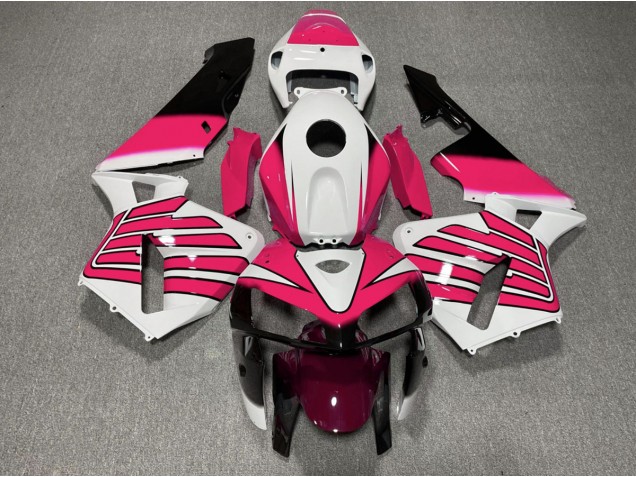 Ailes Roses & Blanches 05-06 Honda CBR600RR Carénage Moto Ailes Roses & Blanches 05-06 Honda CBR600RR Carénage Moto
