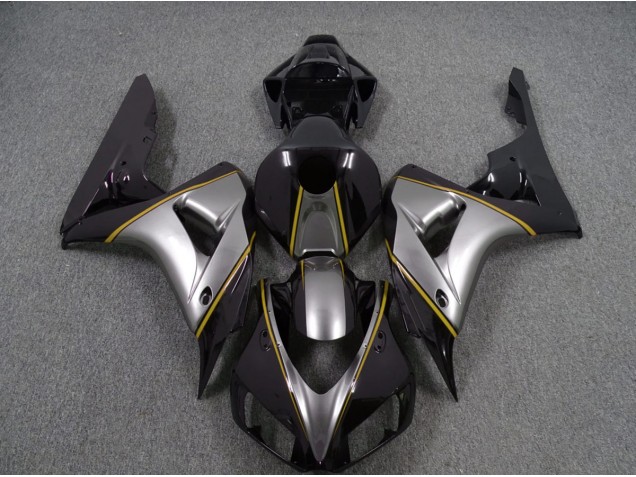 Argent Avec Rayures Jaunes 06-07 Honda CBR1000RR Carénage Moto Argent Avec Rayures Jaunes 06-07 Honda CBR1000RR Carénage Moto