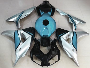 Argent & Bleu Clair Personnalisé 06-07 Honda CBR1000RR Carénage Moto