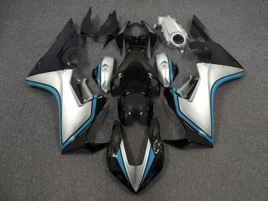 Argent & Noir & Bleu Clair 17-23 Honda CBR1000RR Carénage Moto