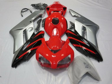 Argent Rouge & Noir 04-05 Honda CBR1000RR Carénage Moto