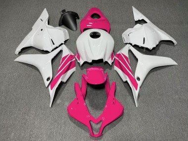 Bande Latérale Rose & Blanche 09-12 Honda CBR600RR Carénage Moto
