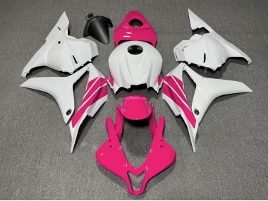 Bande Latérale Rose & Blanche 09-12 Honda CBR600RR Carénage Moto