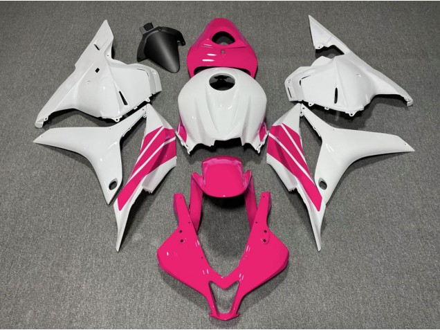Bande Latérale Rose & Blanche 09-12 Honda CBR600RR Carénage Moto