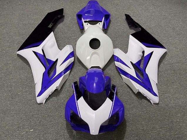 Blanc Bleu Foncé & Noir Brillant 04-05 Honda CBR1000RR Carénage Moto Blanc Bleu Foncé & Noir Brillant 04-05 Honda CBR1000RR Carénage Moto