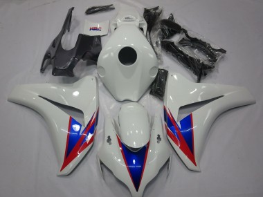Blanc Bleu Rouge 08-11 Honda CBR1000RR Carénage Moto