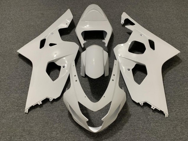 Blanc Brillant 04-05 Suzuki GSXR 600-750 Carénage Moto Blanc Brillant 04-05 Suzuki GSXR 600-750 Carénage Moto