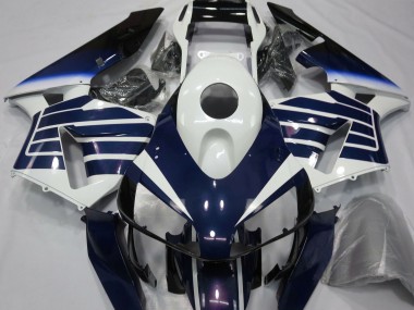 Blanc Brillant & Fondu Bleu 03-04 Honda CBR600RR Carénage Moto