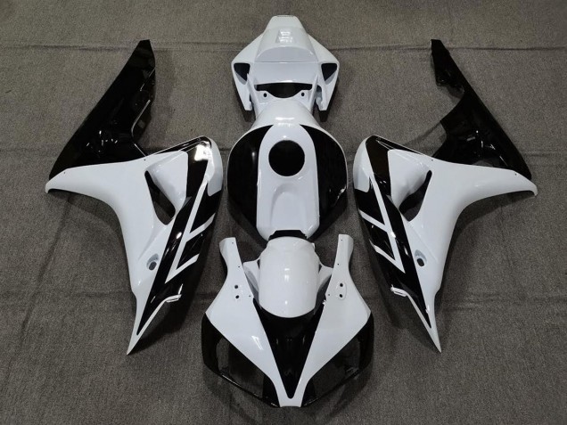 Blanc Brillant & Noir 06-07 Honda CBR1000RR Carénage Moto Blanc Brillant & Noir 06-07 Honda CBR1000RR Carénage Moto