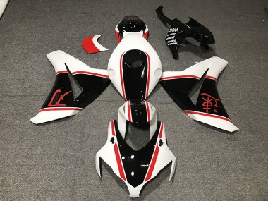 Blanc Brillant Rouge & Noir 08-11 Honda CBR1000RR Carénage Moto