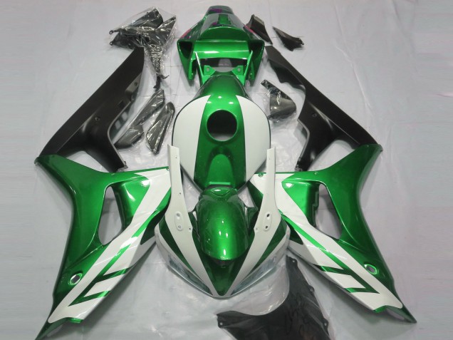 Blanc Brillant & Vert 06-07 Honda CBR1000RR Carénage Moto