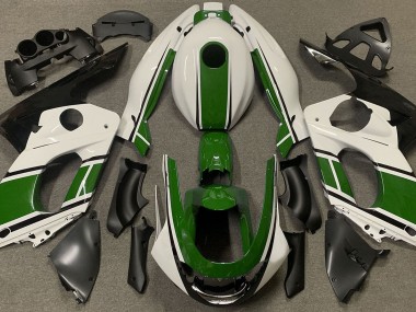 Blanc Brillant & Vert Foncé 98-07 Yamaha YZF600 Carénage Moto