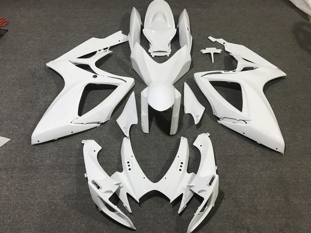 Blanc Mat 06-07 Suzuki GSXR 600-750 Carénage Moto Blanc Mat 06-07 Suzuki GSXR 600-750 Carénage Moto