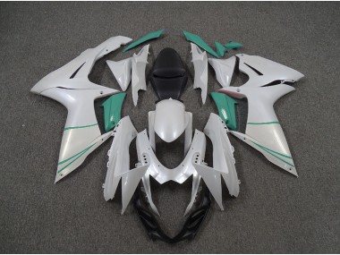 Blanc Nacré & Bleu T 11-24 Suzuki GSXR 600-750 Carénage Moto