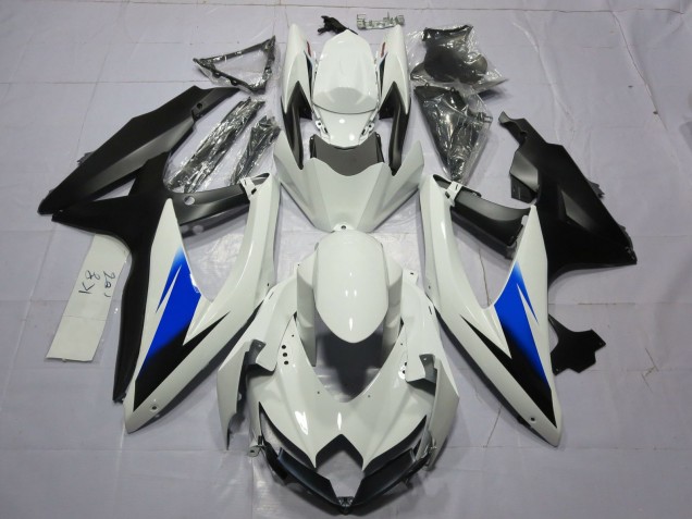 Blanc & Noir 08-10 Suzuki GSXR 600-750 Carénage Moto Blanc & Noir 08-10 Suzuki GSXR 600-750 Carénage Moto