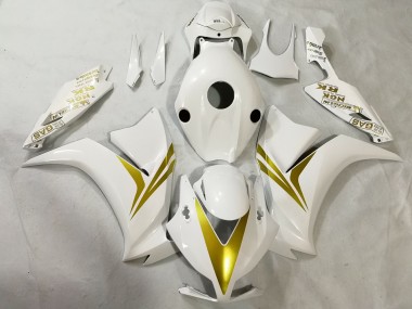 Blanc & Or 12-16 Honda CBR1000RR Carénage Moto