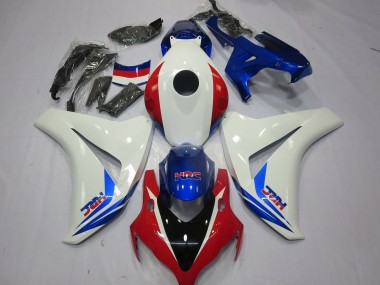 Blanc Rouge & Bleu 08-11 Honda CBR1000RR Carénage Moto