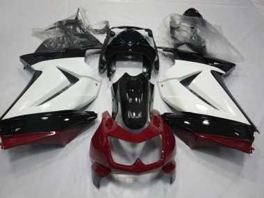 Blanc Rouge & Noir 08-12 Kawasaki Ninja 250 Carénage Moto