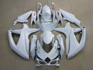 Blanc & Rouge Vif 08-10 Suzuki GSXR 600-750 Carénage Moto