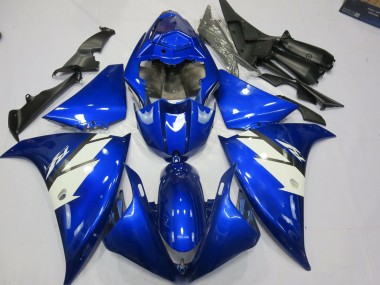 Bleu & Blanc 12-14 Yamaha R1 Carénage Moto