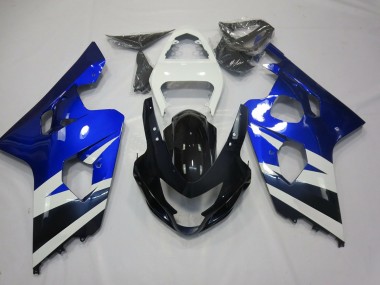 Bleu Blanc & Noir 04-05 Suzuki GSXR 600-750 Carénage Moto