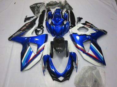 Bleu Blanc & Rouge 08-10 Suzuki GSXR 600-750 Carénage Moto