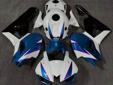 Bleu Brillant Blanc & Violet 13-23 Honda CBR600RR Carénage Moto