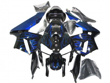 Bleu Brillant Flamme 05-06 Honda CBR600RR Carénage Moto
