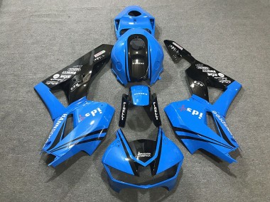 Bleu Brillant & Logos 13-23 Honda CBR600RR Carénage Moto