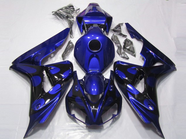 Bleu Brillant & Noir 06-07 Honda CBR1000RR Carénage Moto