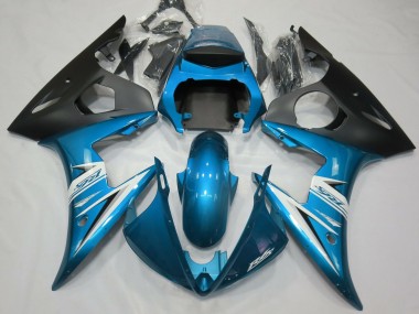 Bleu Clair & Blanc 03-04 Yamaha R6 Carénage Moto