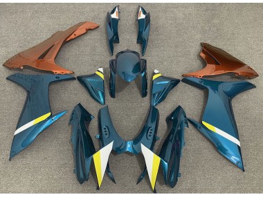 Bleu Clair Brillant & Orange 11-24 Suzuki GSXR 600-750 Carénage Moto