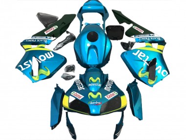 Bleu Clair Movistar 03-04 Honda CBR600RR Carénage Moto