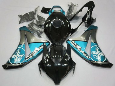 Bleu Clair Sur Noir Personnalisé 08-11 Honda CBR1000RR Carénage Moto
