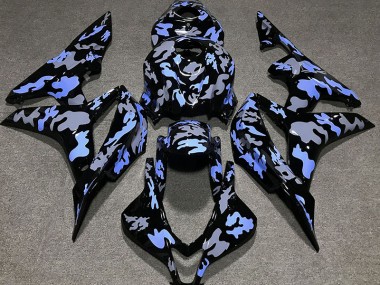 Bleu & Gris Camouflage 07-08 Honda CBR600RR Carénage Moto