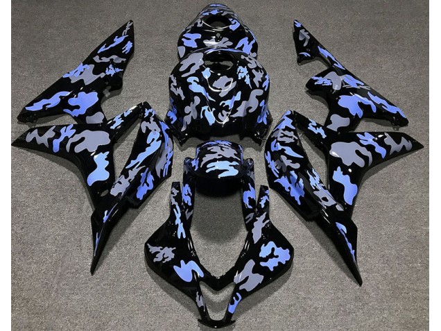 Bleu & Gris Camouflage 07-08 Honda CBR600RR Carénage Moto Bleu & Gris Camouflage 07-08 Honda CBR600RR Carénage Moto