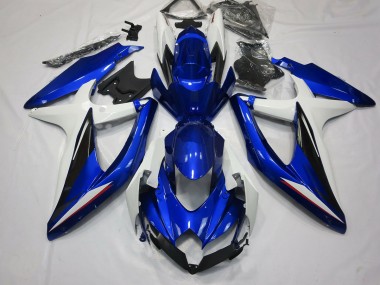 Bleu Noir & Blanc 08-10 Suzuki GSXR 600-750 Carénage Moto