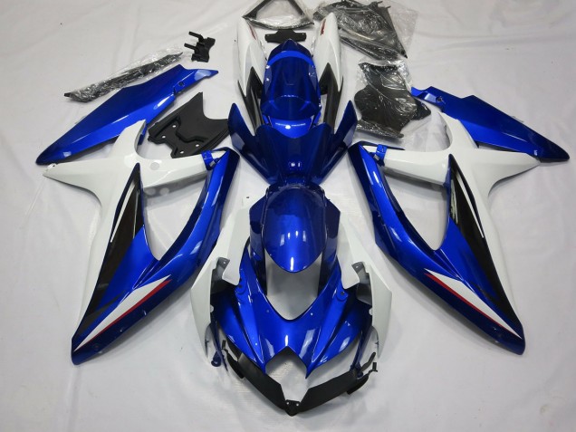 Bleu Noir & Blanc 08-10 Suzuki GSXR 600-750 Carénage Moto