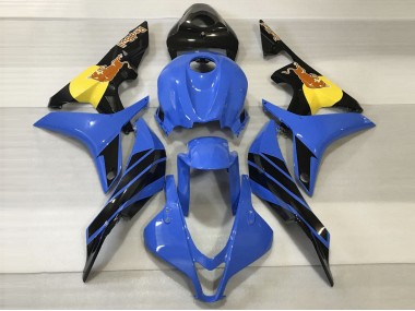 Bleu & Orange Taureau 07-08 Honda CBR600RR Carénage Moto