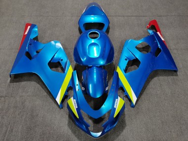 Bleu Perle Jaune 04-05 Suzuki GSXR 600-750 Carénage Moto