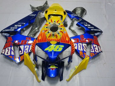 Bleu Personnalisé Rossi 05-06 Honda CBR600RR Carénage Moto