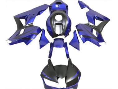 Bleu Profond & Noir Mat 13-23 Honda CBR600RR Carénage Moto