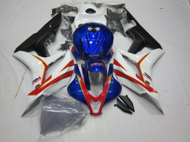 Blu Intenso Bianco E Rosso HRC 07-08 Honda CBR600RR Carénage Moto
