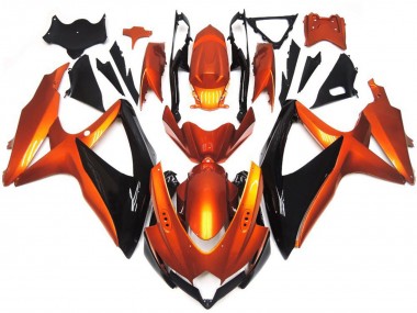 Bronze Orange & Noir 08-10 Suzuki GSXR 600-750 Carénage Moto
