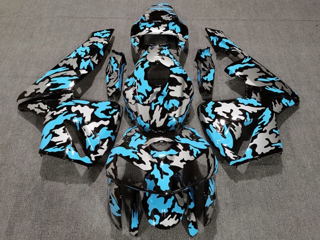 Camouflage & Bleu Clair 05-06 Honda CBR600RR Carénage Moto Camouflage & Bleu Clair 05-06 Honda CBR600RR Carénage Moto
