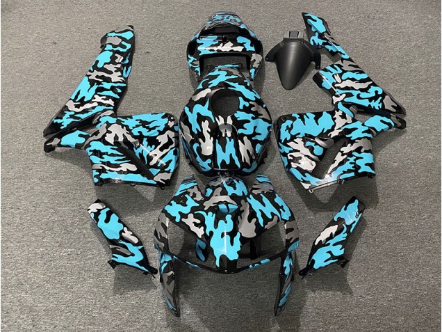 Camouflage & Cyan Clair 05-06 Honda CBR600RR Carénage Moto Camouflage & Cyan Clair 05-06 Honda CBR600RR Carénage Moto