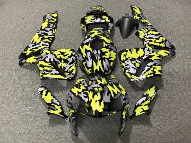 Camouflage & Jaune Fluo 05-06 Honda CBR600RR Carénage Moto