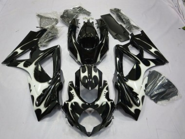 Conception Noir & Blanc 08-10 Suzuki GSXR 600-750 Carénage Moto